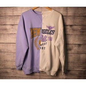 Aeropostale Medium Half Purple White Split Dye  Swearshirt